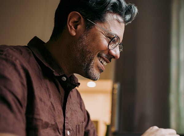 Man smiling