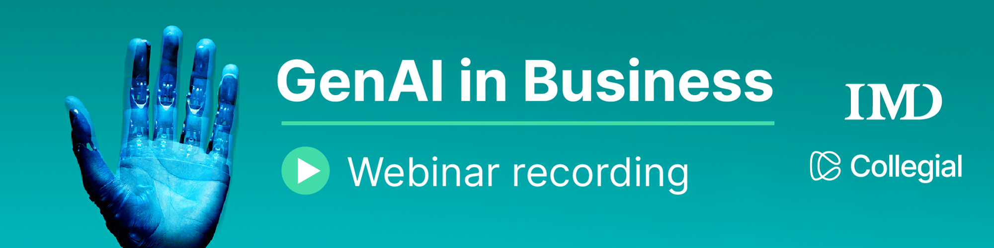 Generative AI webinar recording Collegial Generative AI webinar recording Collegial